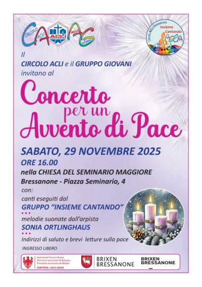 Concerto per un Avvento di Pace - Bressanone - Circolo Acli Bressanone (BZ)
