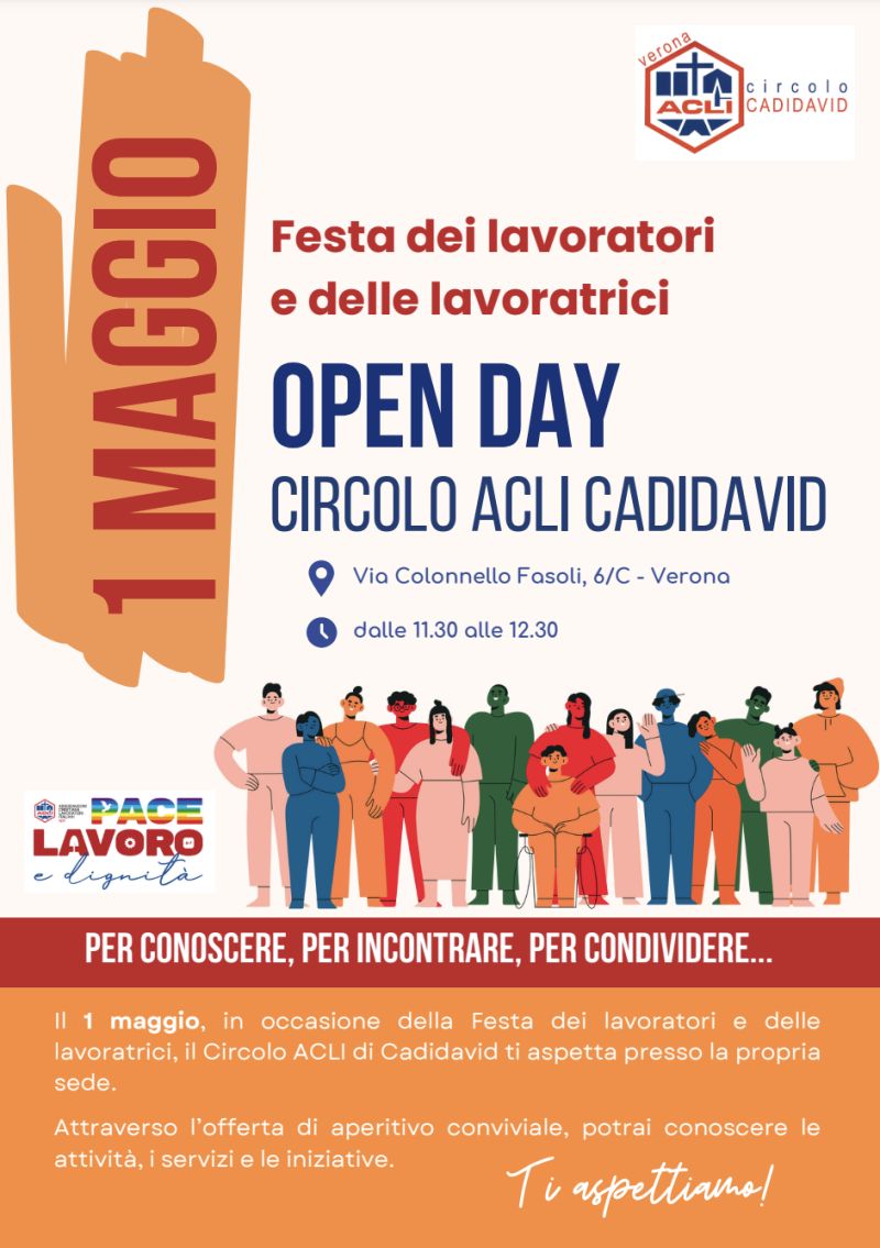 Festa del lavoratori e delle lavoratrici: Open Day - Circolo Acli Cadidavid (VR)
