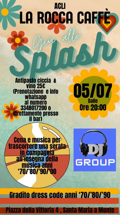 Gin allo Splash - Santa Maria a Monte (PI) - Acli La Rocca Caffè (PI)