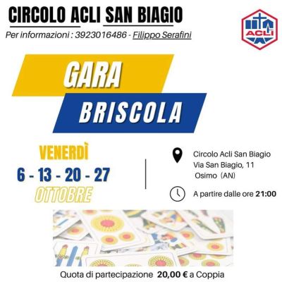 Gara Briscola - Circolo Acli San Biagio (PV)