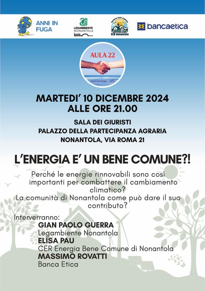 L'energia è un bene comune? - Anni in Fuga aff. Acli Modena (MO)