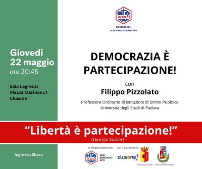 Democrazia è partecipazione! - Circolo Acli Valle Seriana (BG)