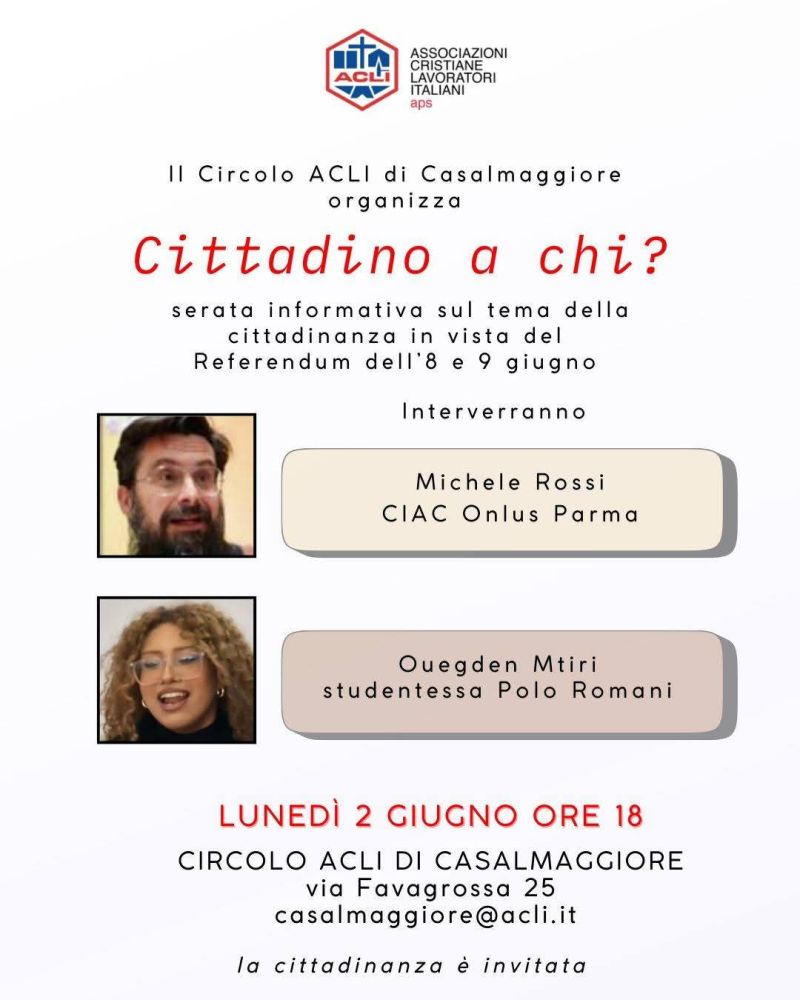 Cittadino a chi? - Circolo Acli Casalmaggiore (CR)