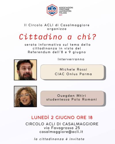 Cittadino a chi? - Circolo Acli Casalmaggiore (CR)