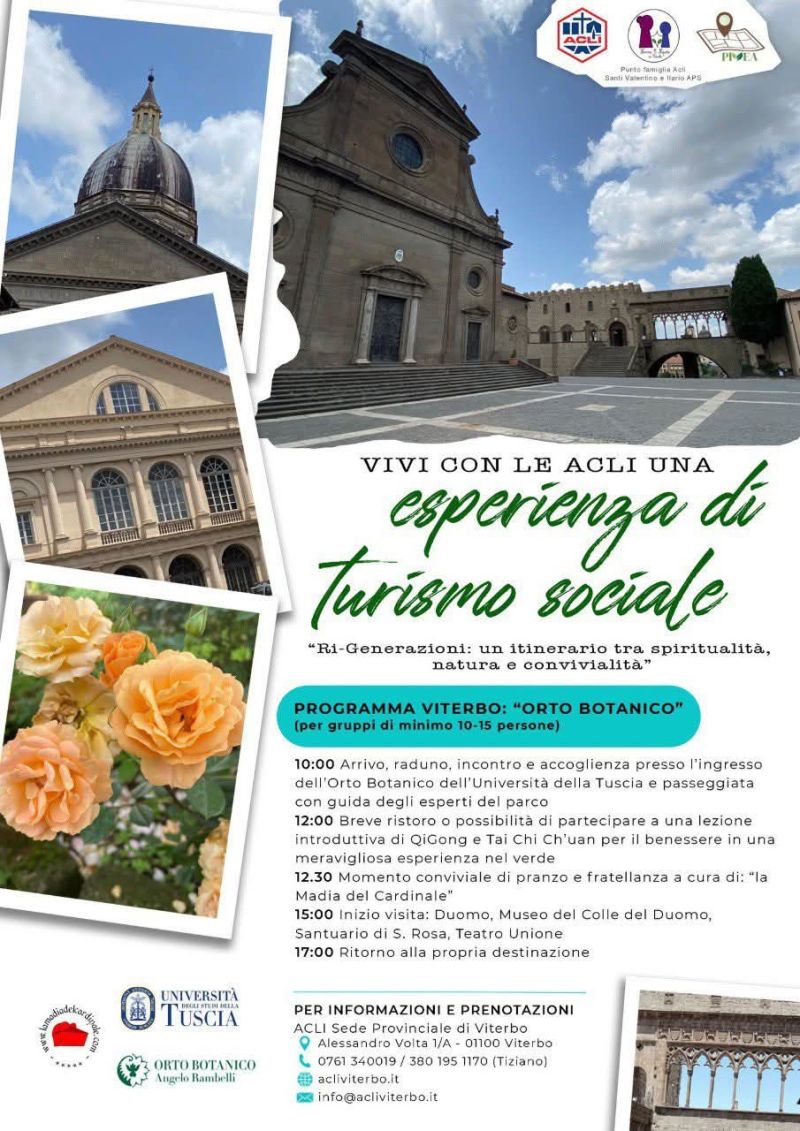 ESPERIENZA DI TURISMO SOCIALE - ORTO BOTANICO - VITERBO