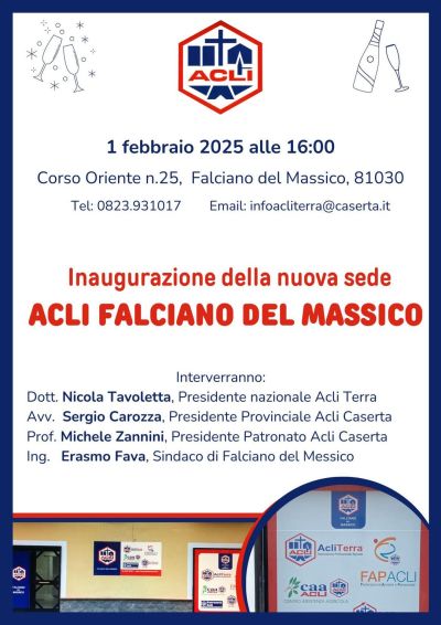 Inaugurazione della nuova sede "Acli Falciano del Massico" - Acli Caserta (CE)
