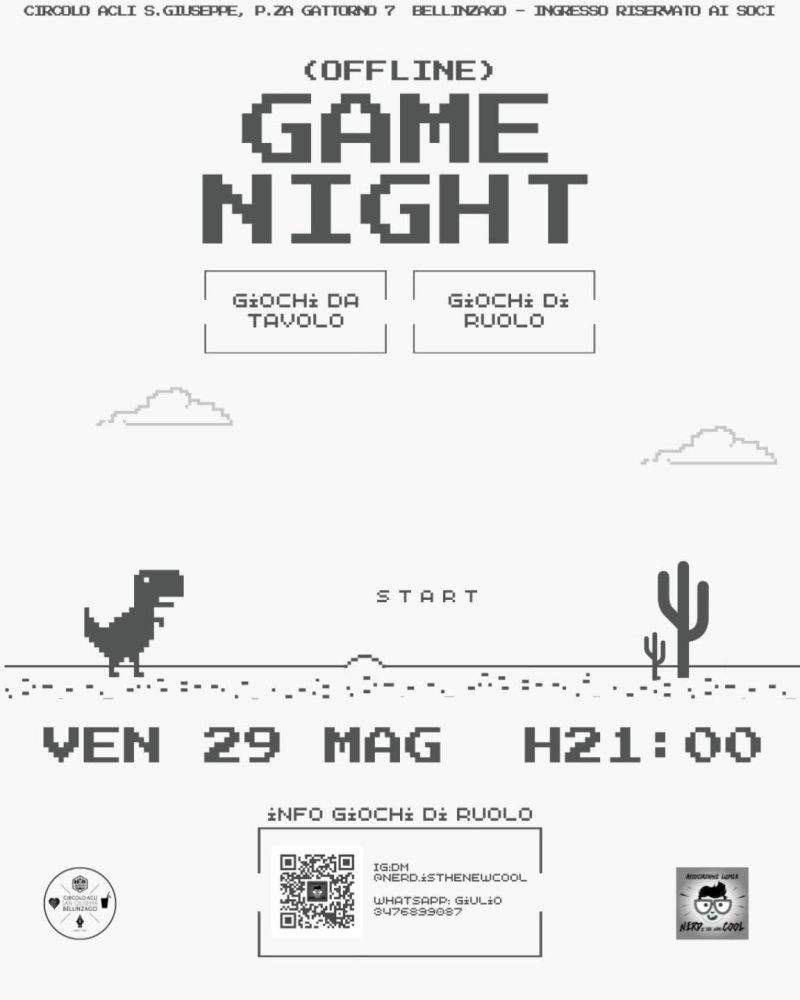 GAME NIGHT (OFF LINE) - BELLINZAGO NOVARESE (NO)