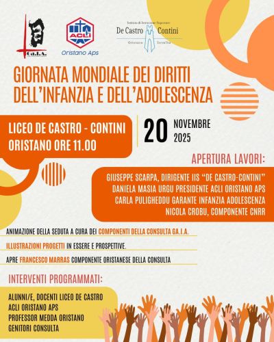 Giornata mondiale dei diritti dell'infanzia e dell'adolescenza - Oristano - Acli Oristano (OR)