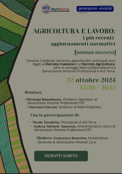 Agricoltura e lavoro - Acli Terra