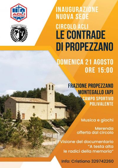 Inaugurazione nuova sede &#039;Circolo ACLI Le contrate di Propezzano (AP)