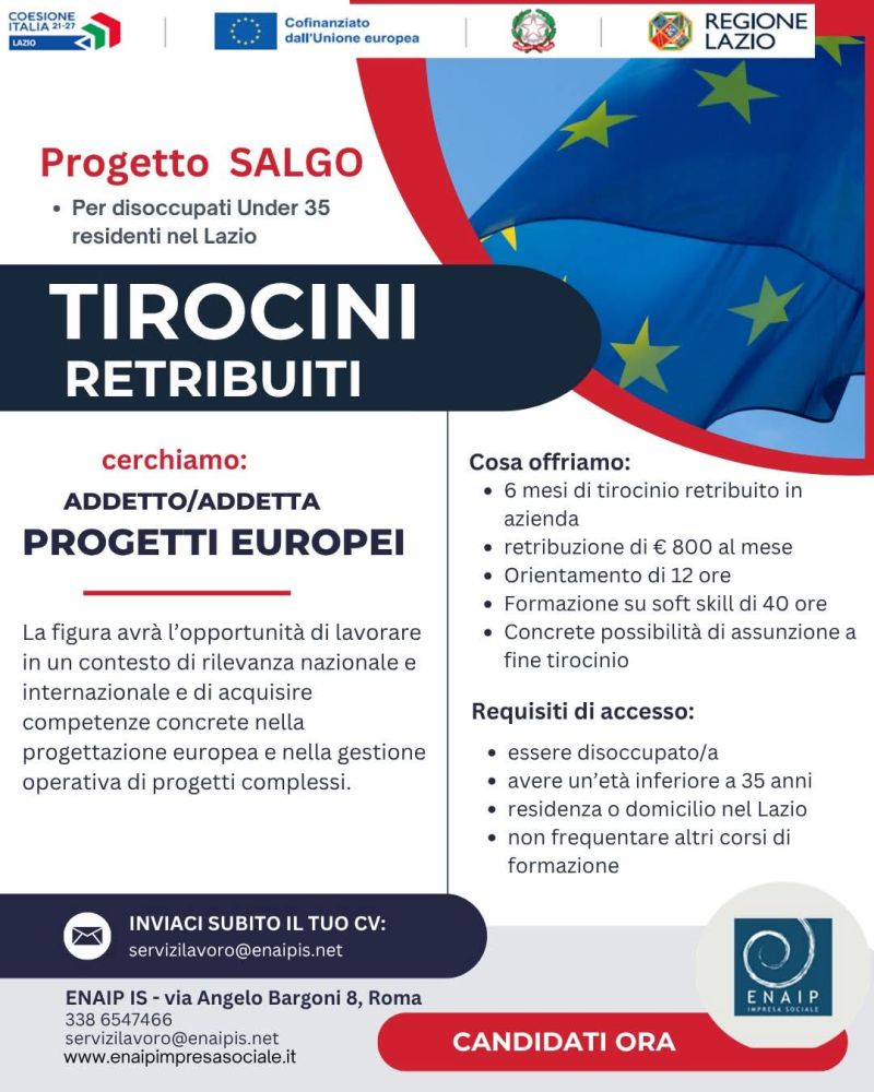 TIROCINI RETRIBUITI - ROMA