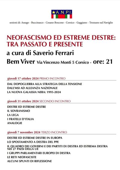 Neofascismo ed estreme destre: Tra passato e presente - Bem Viver Cafè Acli (MI)