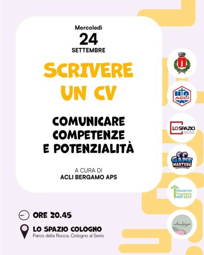 Scrivere un CV - Cologno al Serio (BG) - Acli Bergamo (BG)
