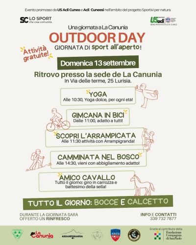 MUOVIAMOCI INSIEME - GIORNATA DI SPORT OUTDOOR - US ACLI CUNEO - ACLI CUNEO - LURISIA (CN)