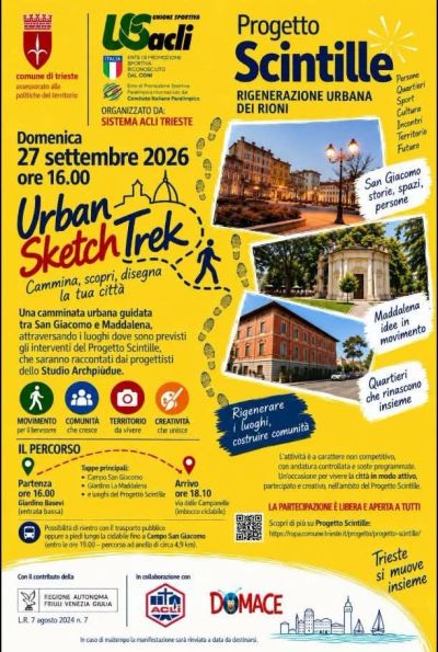URBAN SKETCH TREK - CAMMINA, SCOPRI, DISEGNA LA TUA CITTÀ - PARTECIPAZIONE LIBERA E APERTA A TUTTI - TRIESTE (TS) - US ACLI TRIESTE (TS) - ACLI TRIESTE (TS)