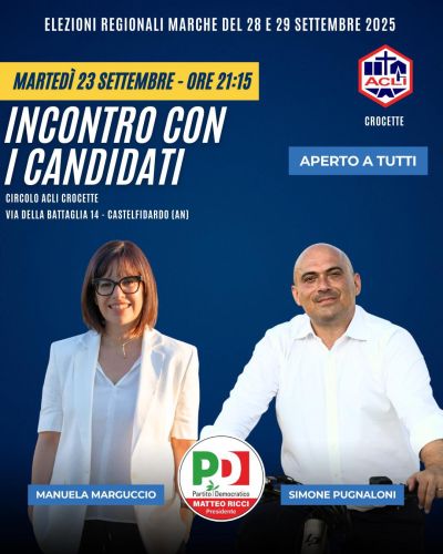Incontro con i candidati - Castelfidardo (AN) - Circolo Acli Crocette (AN)