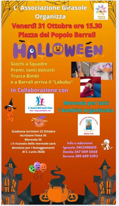 Halloween - Barrali (CA) - Circolo Acli Girasole (CA)