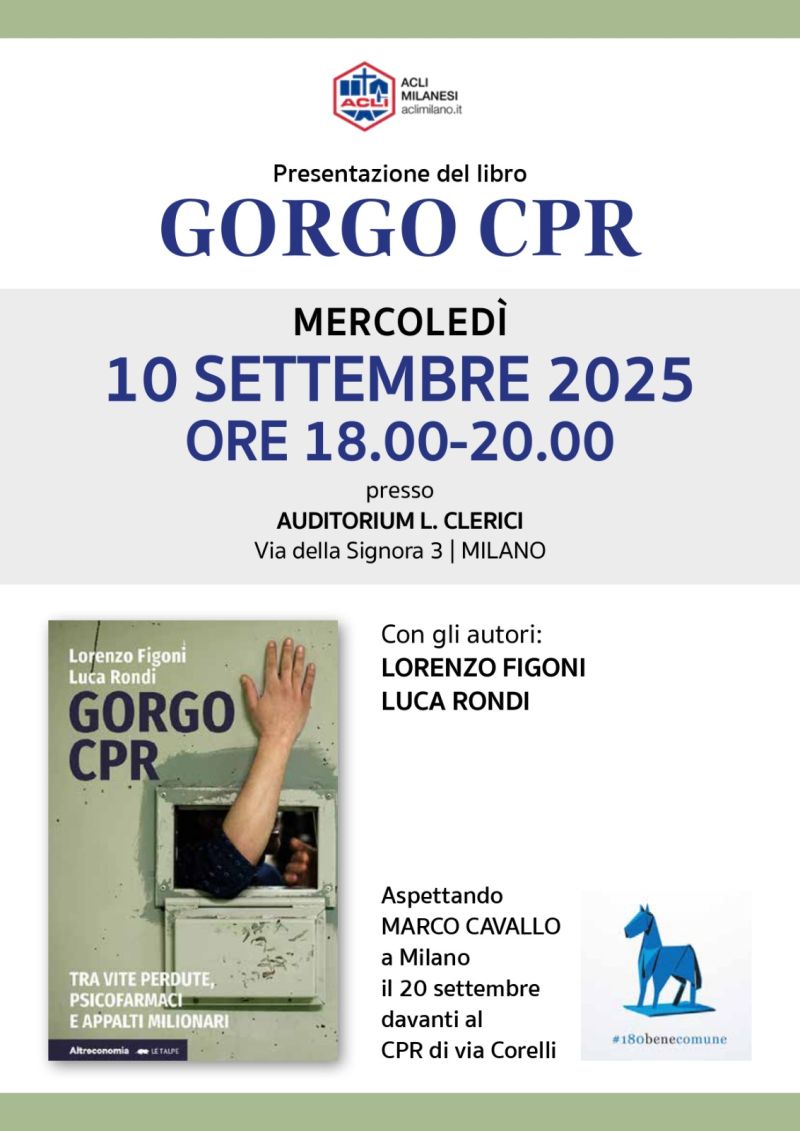 Presentazione del libro "Gorgo CPR" - Milano - Acli Milano (MI)