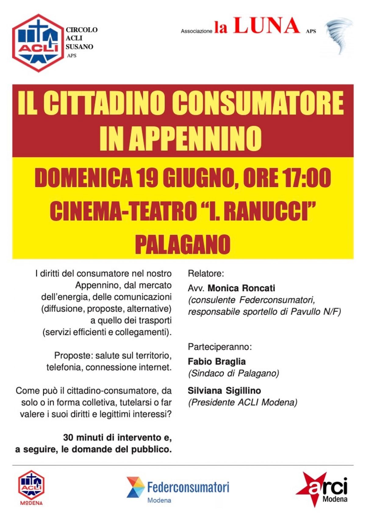 Il cittadino consumatore in appennino - Acli Modena (MO)  e Circolo Acli Susano (MO)