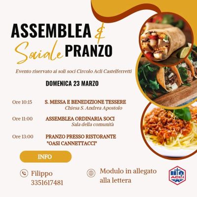 Assemblea e Pranzo - Circolo Acli Castelferretti (AN)