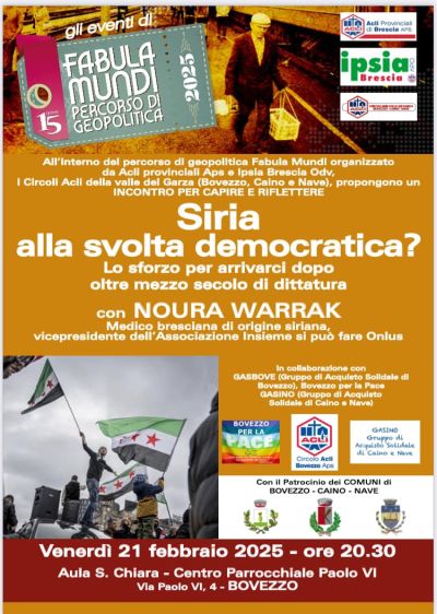 Siria alla svolta democratica? - Acli Brescia e Circoli Acli Bovezzo, Caino e Nave (BS)