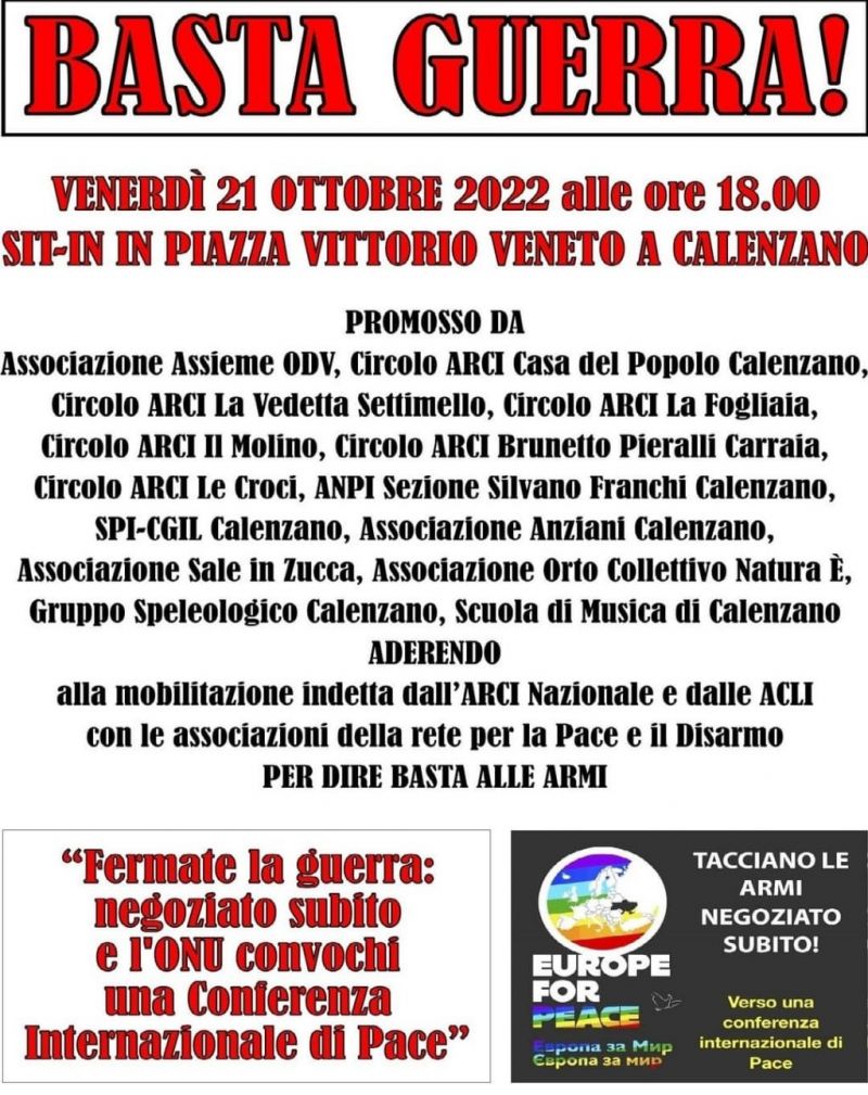 Fermate la guerra - Sit in a Calenzano  - Acli Firenze (FI)