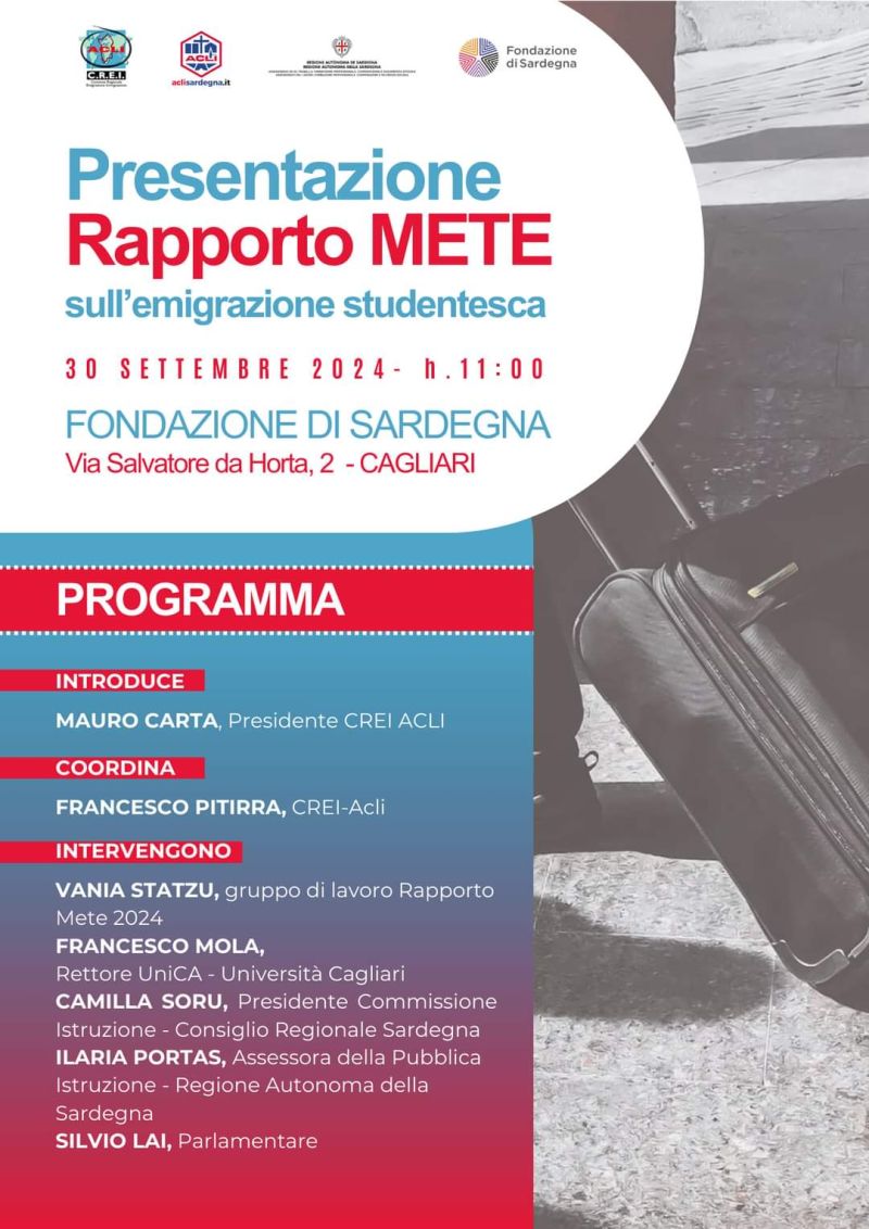 Presentazione Rapporto METE - CREI Acli Sardegna e Acli Sardegna