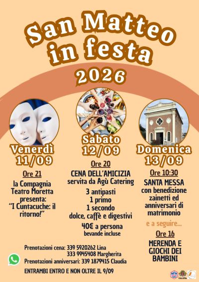 SAN MATTEO IN FESTA - CIRCOLO ACLI SAN MATTEO DI BRA (CN)