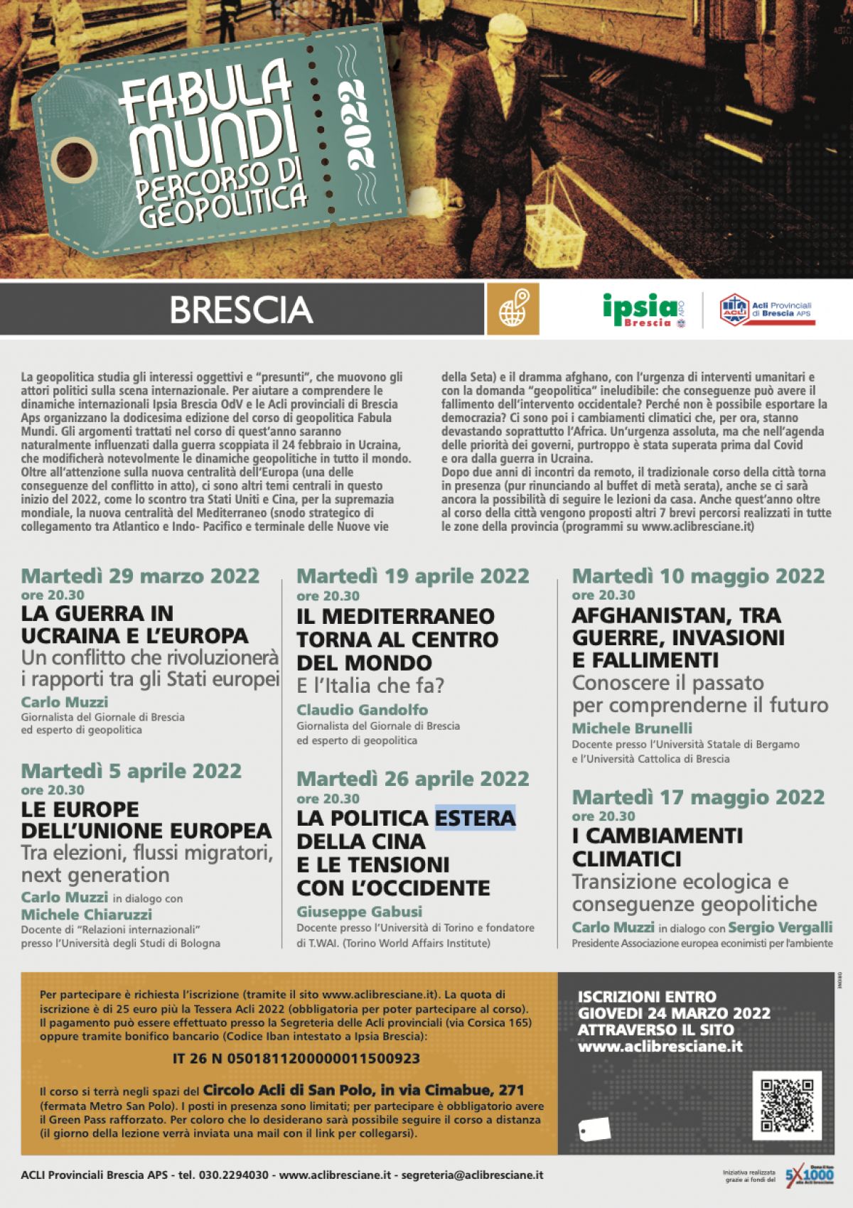 I cambiamenti climatici. Transazione ecologica e conseguenze geopolitiche - ACLI Brescia