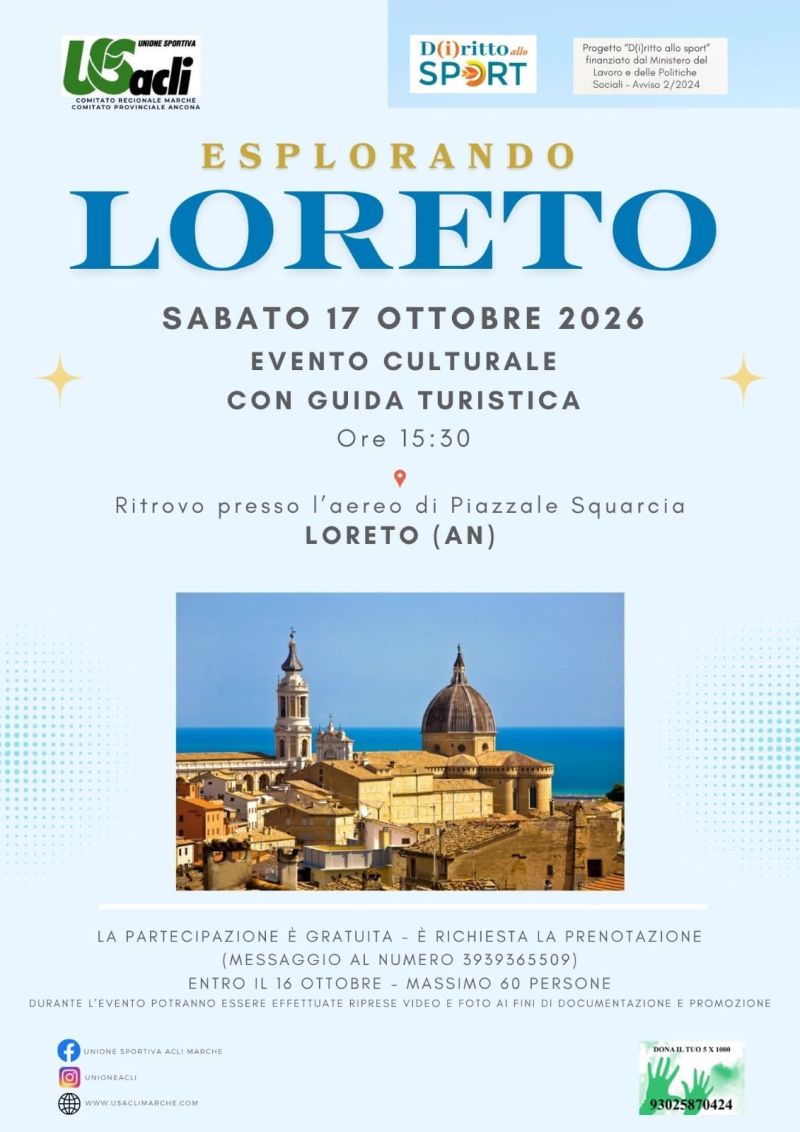 ESPLORANDO LORETO - ACLI ANCONA - US ACLI ANCONA - D(I)RITTO ALLO SPORT