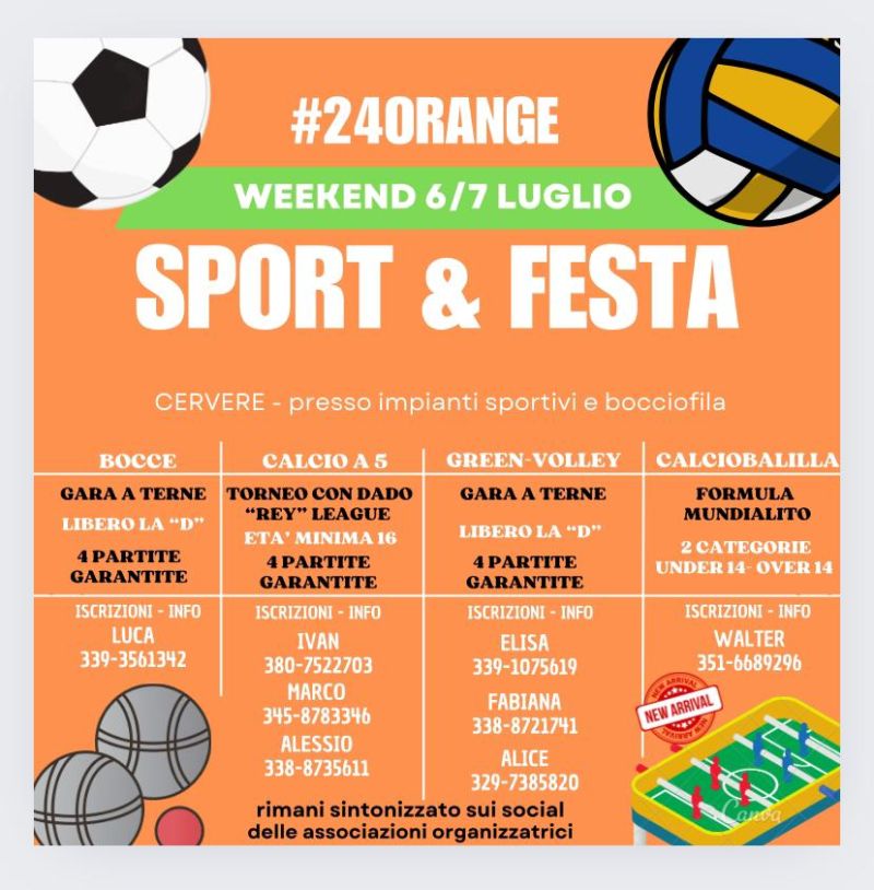 SPORT &amp; FESTA - Circolo Acli Cervere (CN)