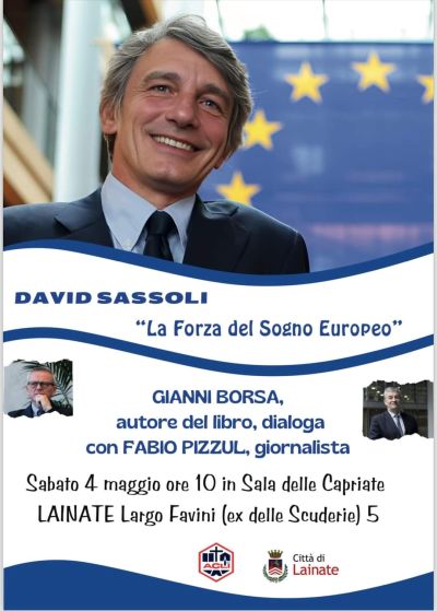 Presentazione libro &quot;David Sassoli: La Forza del Sogno Europeo&quot; - Circolo Acli Lainate (MI)