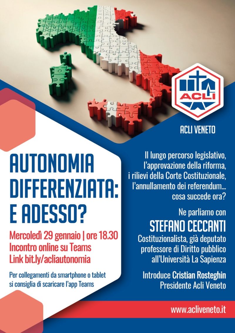 Autonomia differenziata: E adesso? - Acli Veneto
