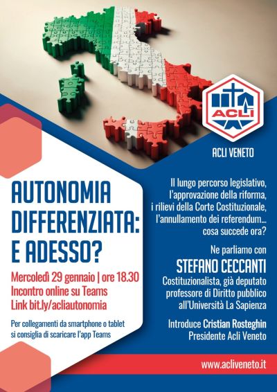 Autonomia differenziata: E adesso? - Acli Veneto