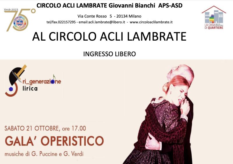 Galà operistico - Circolo Acli Lambrate (MI)