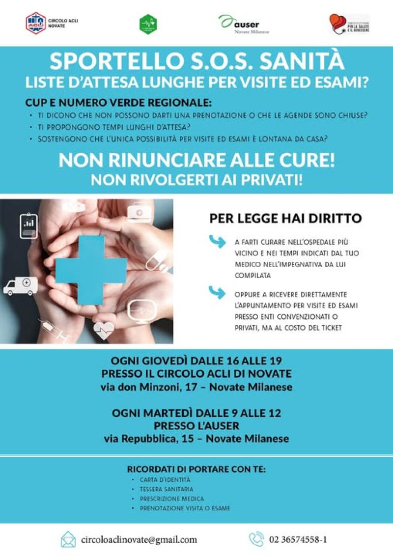 Sportello S.O.S. Sanità - Circolo Acli Novate Milanese (MI)