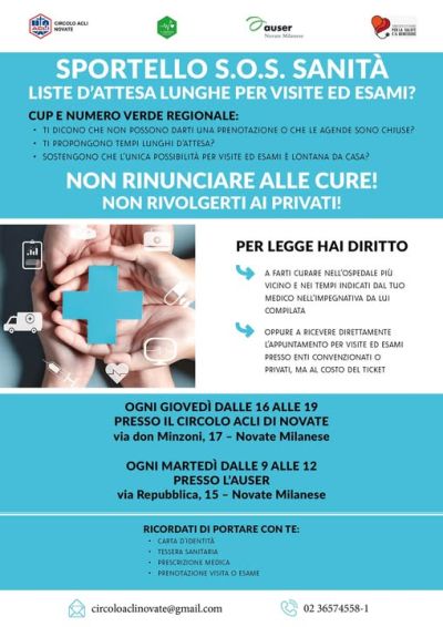 Sportello S.O.S. Sanità - Circolo Acli Novate Milanese (MI)