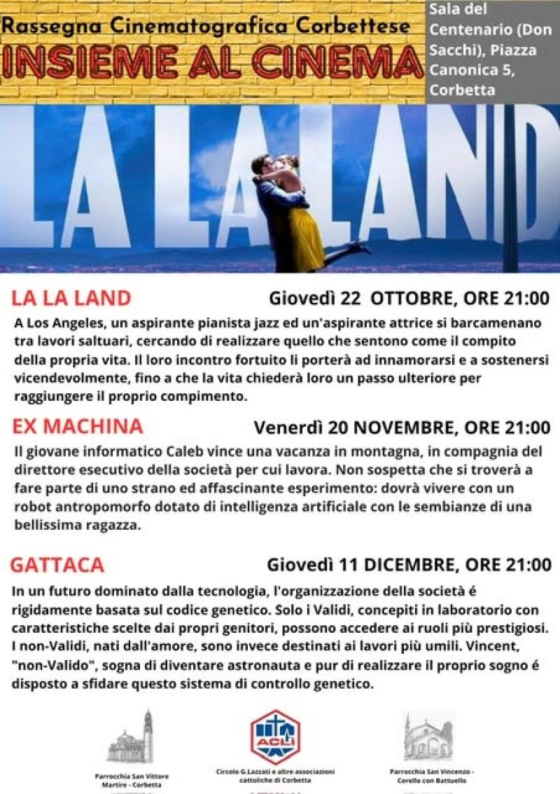 INSIEME AL CINEMA - LA LA LAND - CORBETTA (MI) - CIRCOLO ACLI CORBETTA (MI)