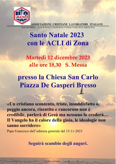 Santo Natale 2023 con le Acli di Zona - Zona Acli Nord Milano (MI)