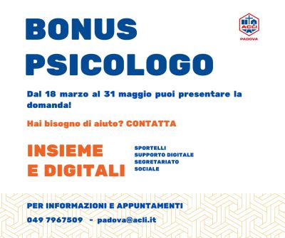 Bonus Psicologico - Acli Padova (PD)