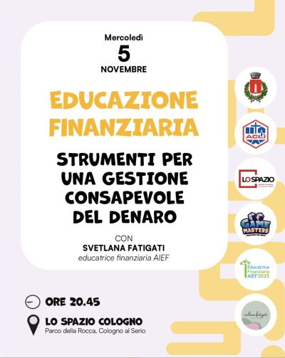 Educazione finanziaria - Cologno al Serio (BG) - Acli Bergamo (BG)