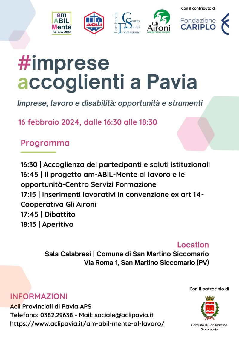 Imprese accoglienti a Pavia - Acli Pavia (PV)