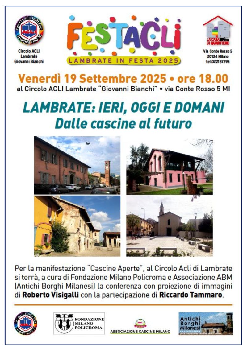 Lambrate: Ieri, oggi e domani - Lambrate (MI) - Circolo Acli Lambrate (MI)