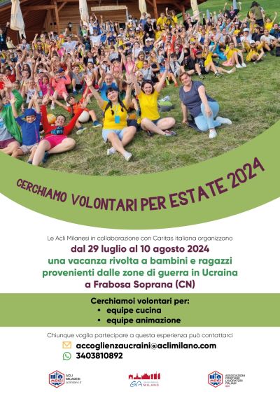 Cerchiamo Volontari per Estate 2024 - Acli Milano (MI)