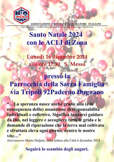 Santo Natale 2024 - Zona Acli Nord Milano (MI)