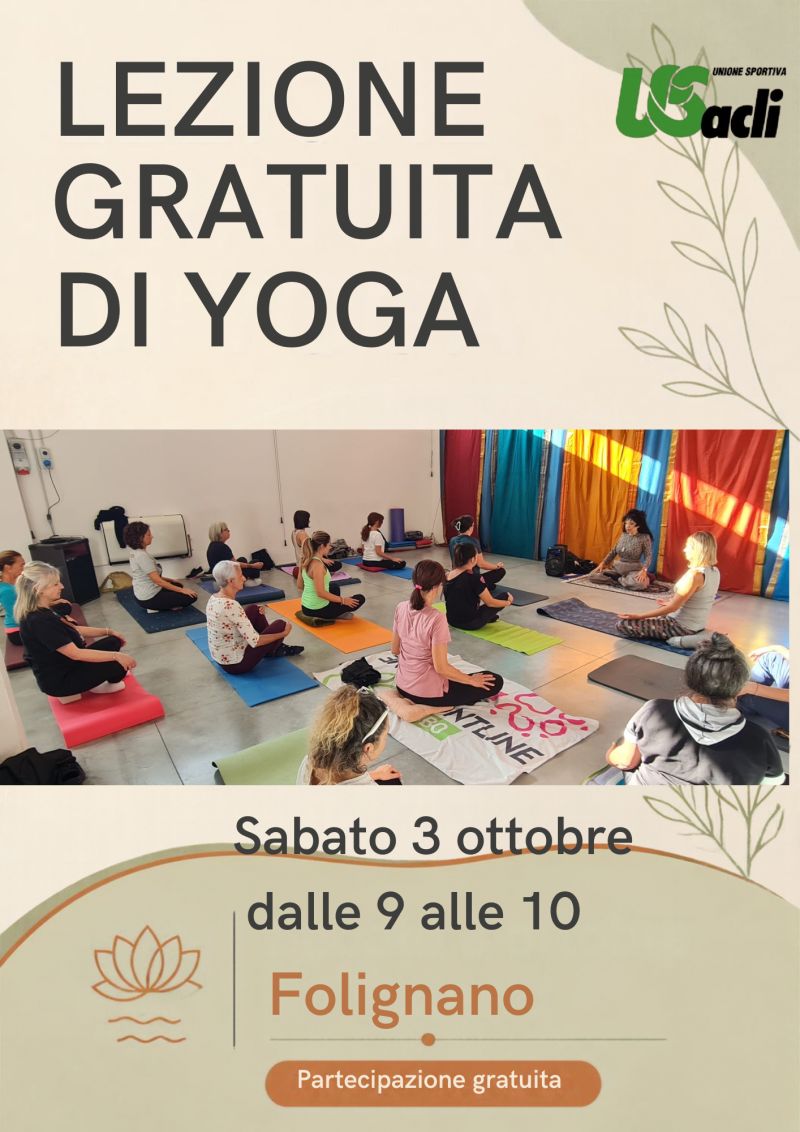 LEZIONE GRATUITA DI YOGA - FOLIGNANO (AP) - US ACLI MARCHE