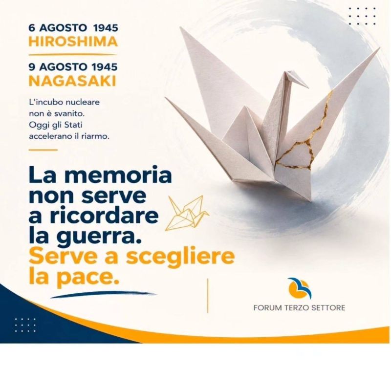 81 ANNI DA HIROSHIMA E NAGASAKI - LA MEMORIA SERVE A SCEGLIERE LA PACE - AVIANO (PN) - ACLI PORDENONE (PN) - ACLI FRIULI VENEZIA GIULIA
