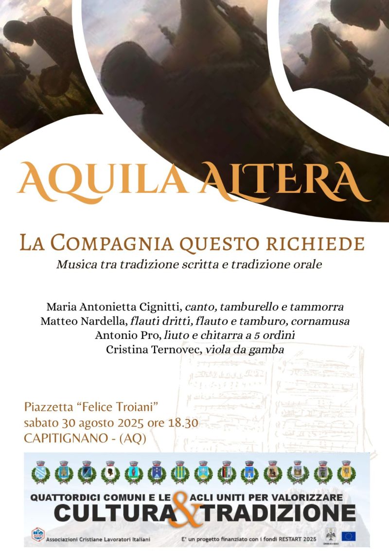 Aquila Altera: La Compagnia Questo Richiede - Capitignano (AQ) - Acli L'Aquila (AQ)