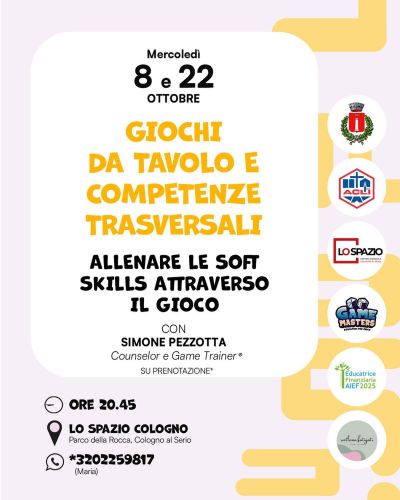 Giochi da tavolo e competenze trasversali - Cologno al Serio (BG) - Acli Bergamo (BG)