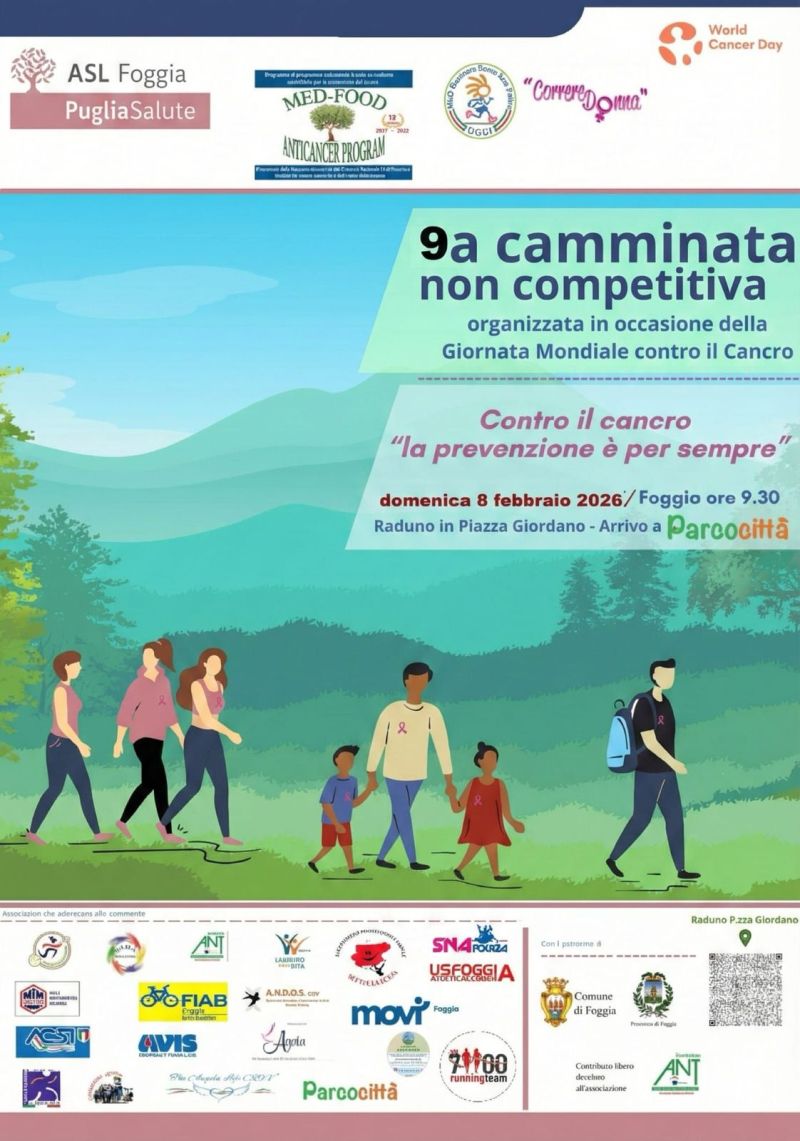 CAMMINATA IN OCCASIONE DELLA GIORNATA MONDIALE CONTRO IL CANCRO - FOGGIA